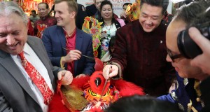 Lunar Year of the Rooster in China Town Toronto - Dotting the eyes of the Lion - photo Mosaic Edition Edward Akinwunmi