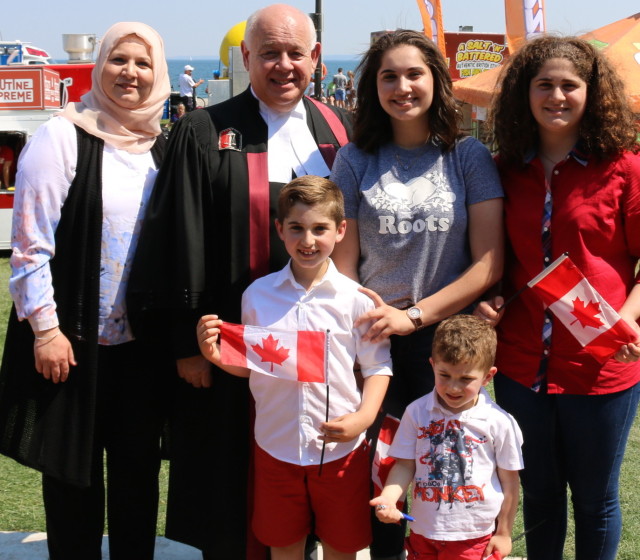 Canada 150 citizenship reaffirmation ceremony Spencer Smith Park at the Sound of Music Festival Burlington