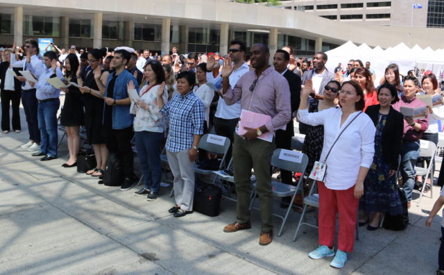 Toronto Newcomer Day - Citizenship Ceremony at Nathan Phillips Square - mosaicedition.ca-ea