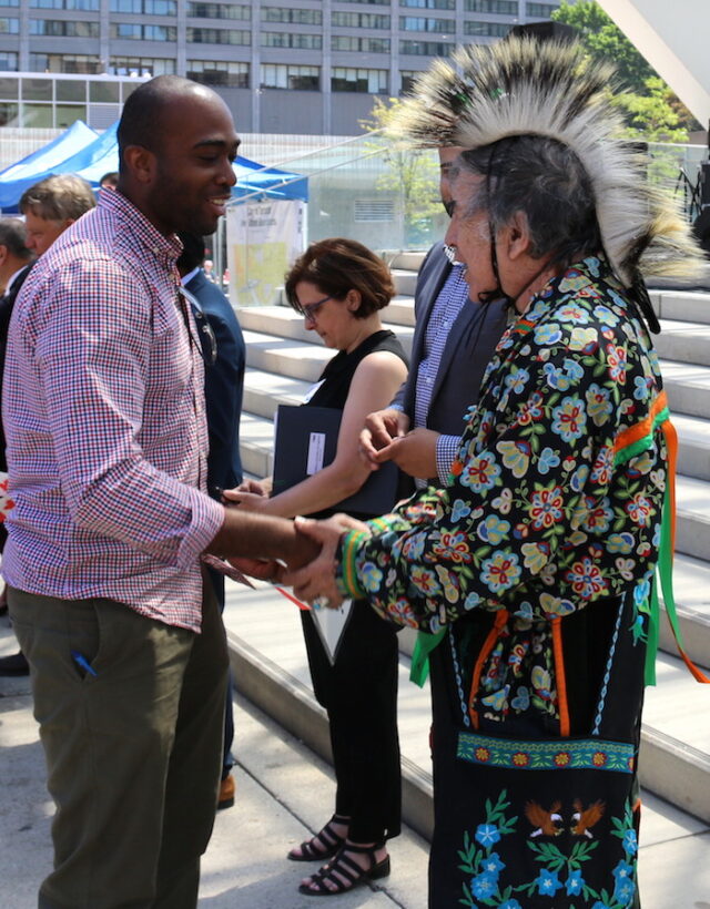 Indigenous Elder – Garry Sault welcomes new Canadian