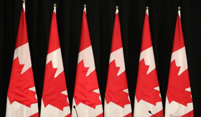 Canadian Flag - File Photo Media Conference - Photo Mosaic Edition Edward Akinwunmi