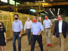 Trudeau - Valbruna ASW INC - Welland. Trudeau, Chrystia Freeland - Minister of Finance, at Valbruna ASW INC., Welland. Incumbent Liberal candidates for Niagara region in September 20 election accompanied them. According to the website of the company, Valbruna ASW INC is a premier specialty steel making facility. It offers a combination of carbon, stainless, and other specialty steel making capabilities. Photo Mosaic Edition Edward Akinwunmi.