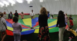Justin Trudeau was in Hamilton this morning, a day after the national English debate for Election 21. Trudeau started his event at the Soccer World playing with kids. Photo Mosaic Edition Edward Akinwunmi