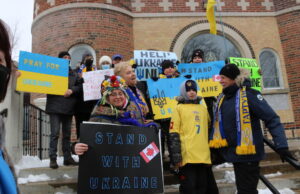 Rally in support of Ukraine – Niagara – St. Catharines Rally in support of Ukraine - Sts. Cyril and Methodius Church, Niagara St., Catharines. Photo Mosaic Edition Edward Akinwunmi