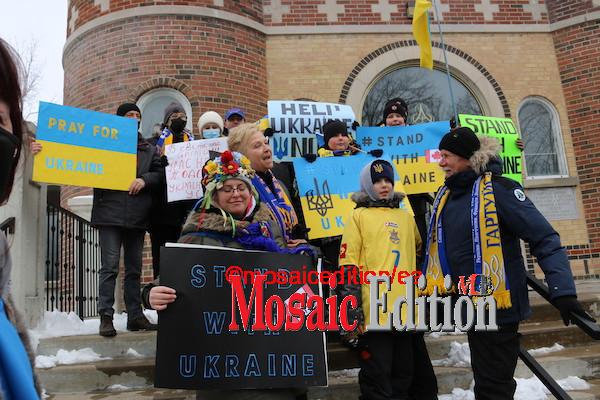 Rally in support of Ukraine - Sts. Cyril and Methodius Church, Niagara St., Catharines. Photo Mosaic Edition Edward Akinwunmi