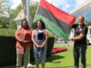 Natasha Bell, Erika Smith and Walter Sendzik – Mayor St. Catharines at Emancipation Day St. Catharines – raising of Pan African flag in front of city hall - Photo Mosaic Edition Edward Akinwunmi