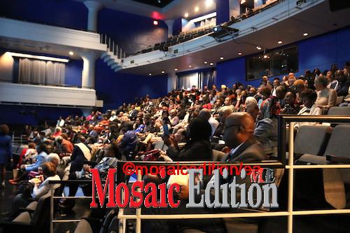 Audience watched the documentary - Iconography and presentation of Caribbean Tales International Film Festival – Augustine Award of Excellence at Fleck Dance Theatre – Toronto - Photo Mosaic Edition Edward Akinwunmi