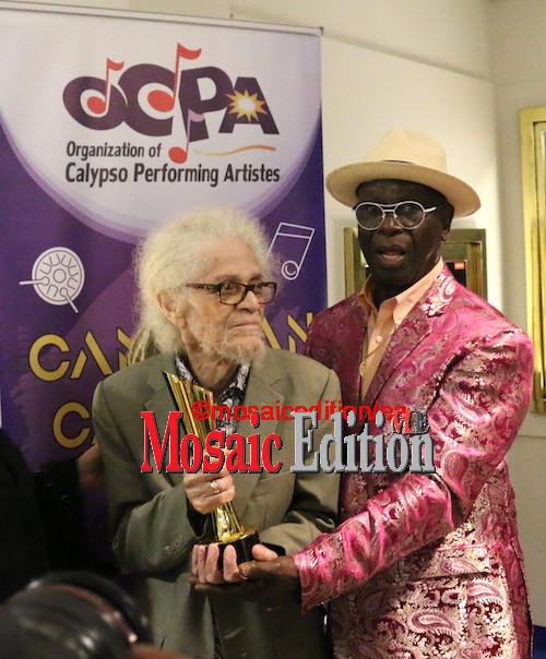 Roy Cape, calypso saxophonist from Trinidad and Tobago and Henry Gomez – President of the Organization of Calypso Performing Artistes (OCPA)